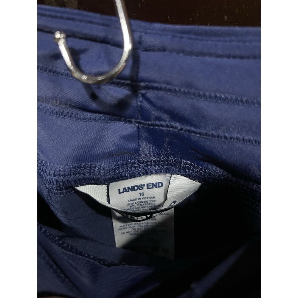 Lands End Womens Blue Outdoor Lined Hiking Athletic Shorts Size 16 - Picture 3 of 4